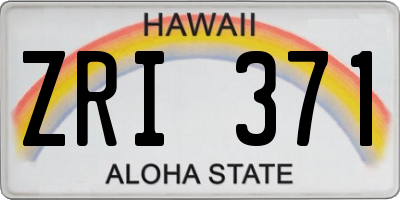 HI license plate ZRI371