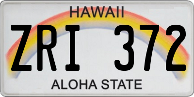 HI license plate ZRI372