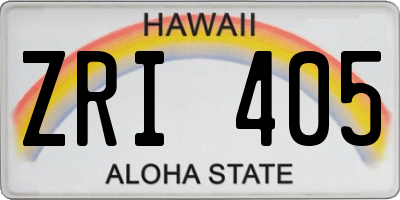 HI license plate ZRI405