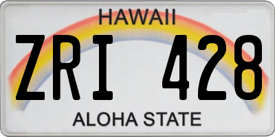 HI license plate ZRI428