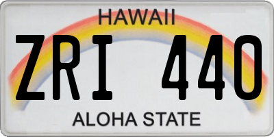 HI license plate ZRI440