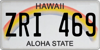 HI license plate ZRI469