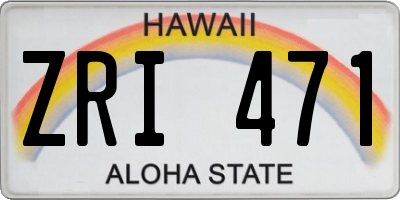 HI license plate ZRI471