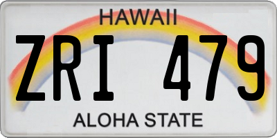 HI license plate ZRI479