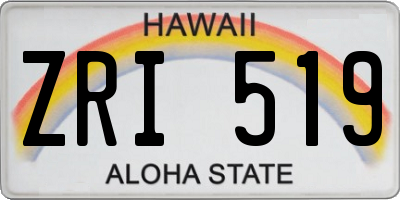HI license plate ZRI519
