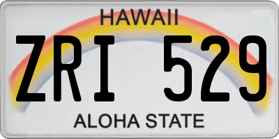 HI license plate ZRI529