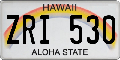 HI license plate ZRI530