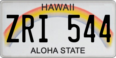 HI license plate ZRI544