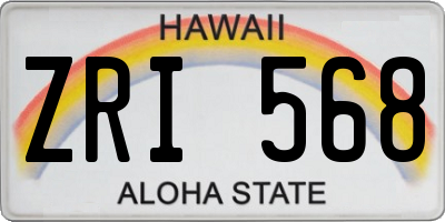 HI license plate ZRI568