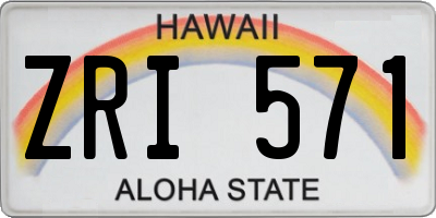 HI license plate ZRI571