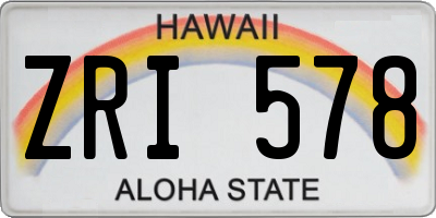 HI license plate ZRI578
