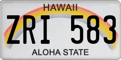 HI license plate ZRI583