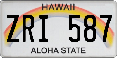 HI license plate ZRI587