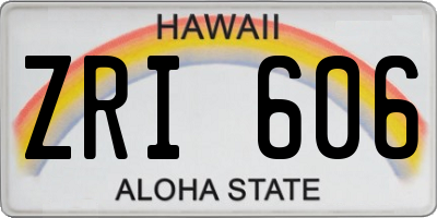 HI license plate ZRI606