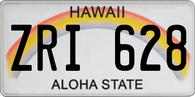 HI license plate ZRI628
