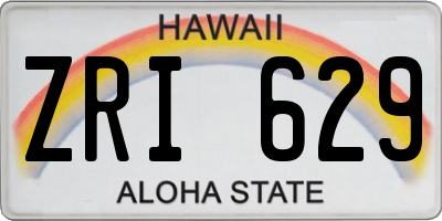 HI license plate ZRI629
