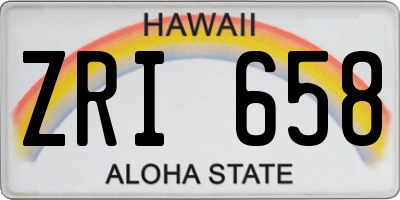 HI license plate ZRI658