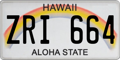 HI license plate ZRI664