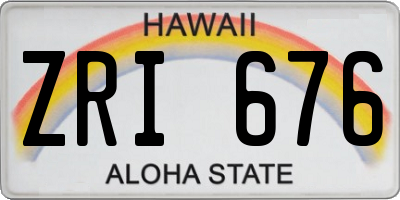 HI license plate ZRI676