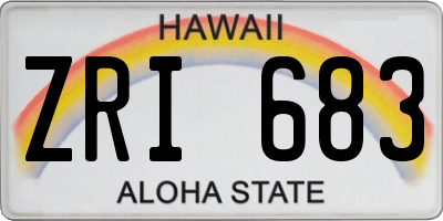 HI license plate ZRI683