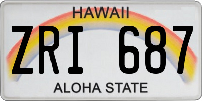 HI license plate ZRI687