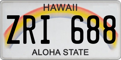 HI license plate ZRI688