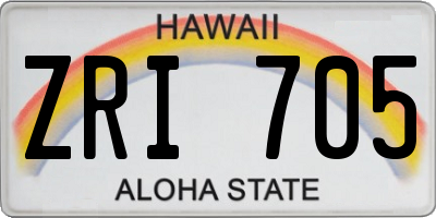 HI license plate ZRI705
