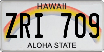 HI license plate ZRI709