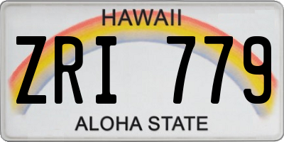 HI license plate ZRI779