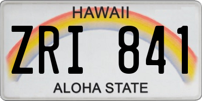 HI license plate ZRI841
