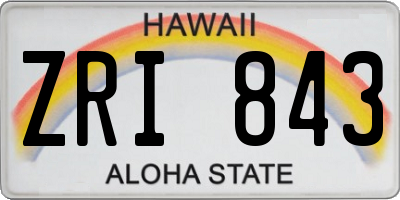 HI license plate ZRI843