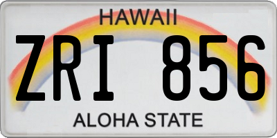 HI license plate ZRI856