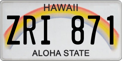 HI license plate ZRI871