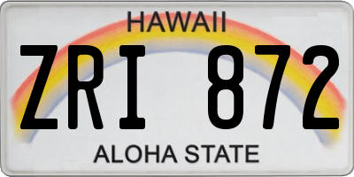 HI license plate ZRI872