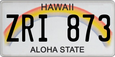 HI license plate ZRI873