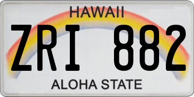HI license plate ZRI882