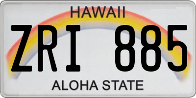HI license plate ZRI885