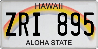 HI license plate ZRI895