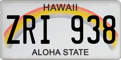 HI license plate ZRI938