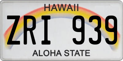 HI license plate ZRI939