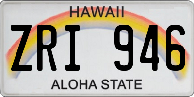 HI license plate ZRI946