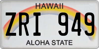 HI license plate ZRI949