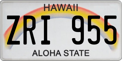 HI license plate ZRI955