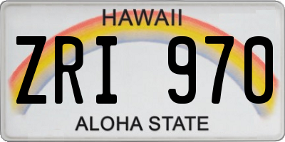 HI license plate ZRI970