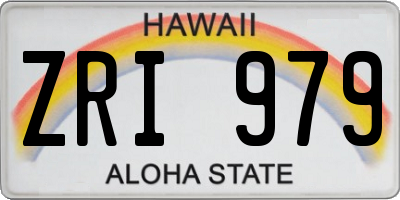 HI license plate ZRI979