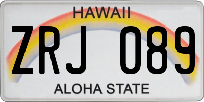 HI license plate ZRJ089