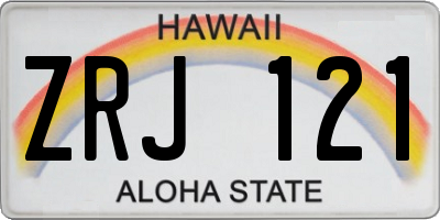 HI license plate ZRJ121