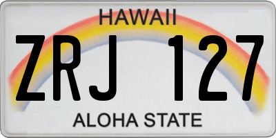 HI license plate ZRJ127
