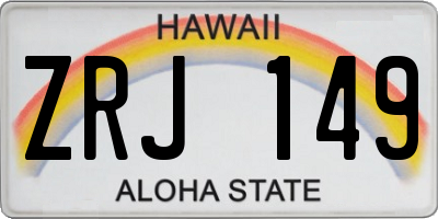 HI license plate ZRJ149