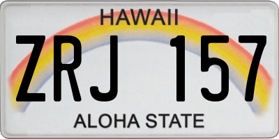 HI license plate ZRJ157